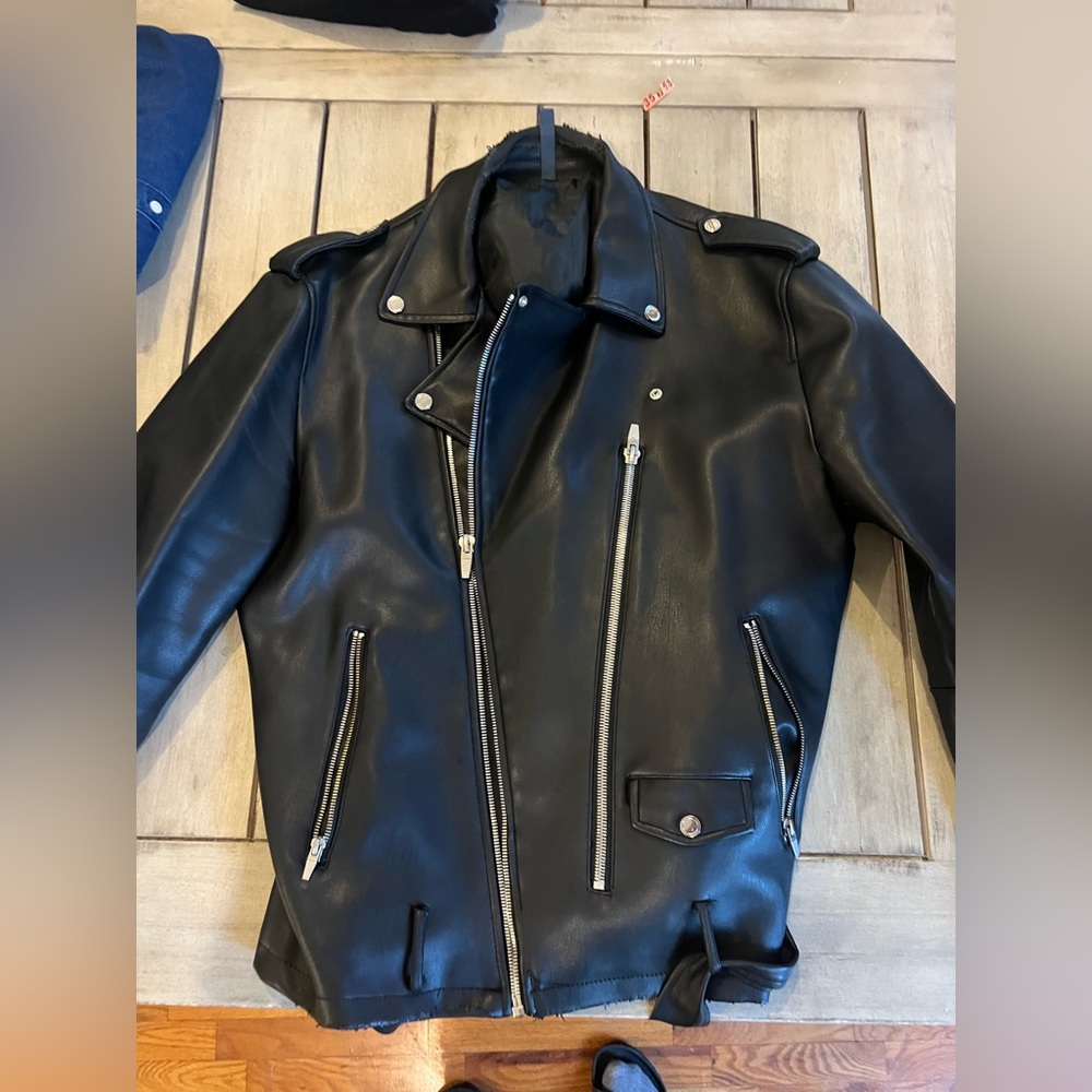 Zara | Faux Leather Biker Jacket | XXL
